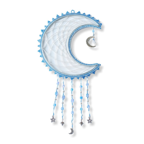 Large Moon Dream catcher - Sky Blue