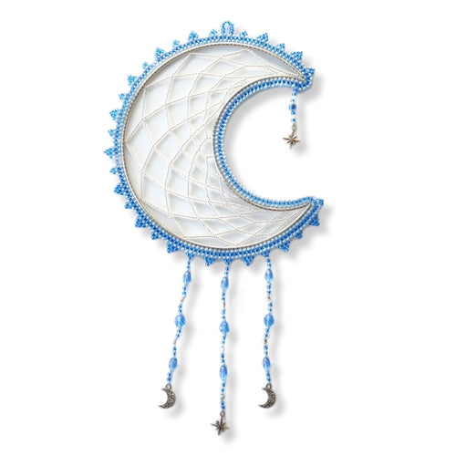 Medium Moon Dream catcher - Sky Blue