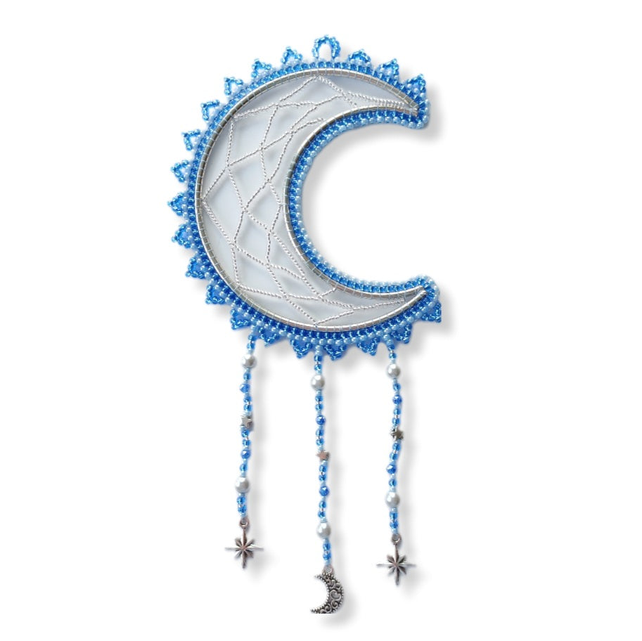 Small Moon Dream catcher - Sky Blue