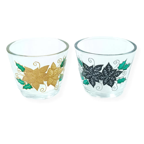 Poinsettia Tea light holders - 2 colour options left