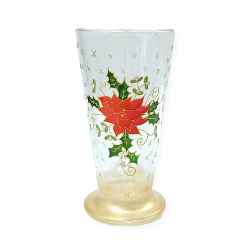 Poinsettia Coffee/Hot Chocolate Glass