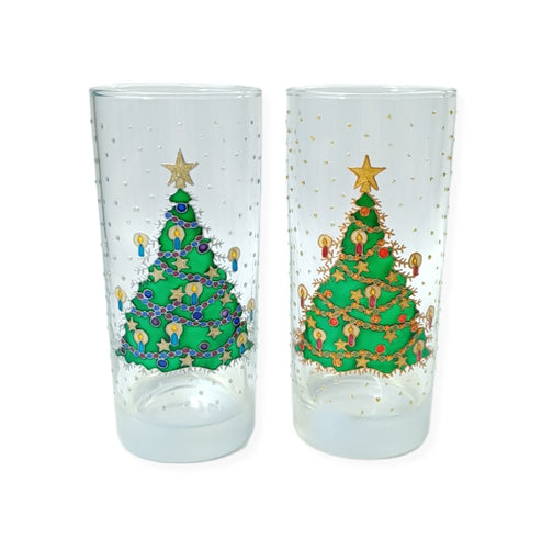 Highball glass - Christmas Tree design - 2 options