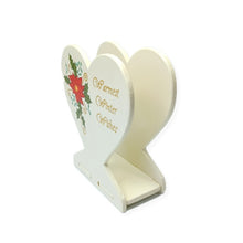 Poinsettia heart letter stand