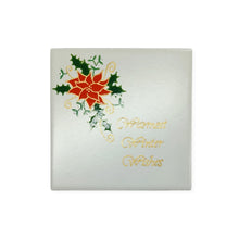 Festive Tile coaster - Poinsettia design
