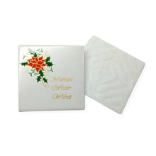 Festive Tile coaster - Poinsettia design