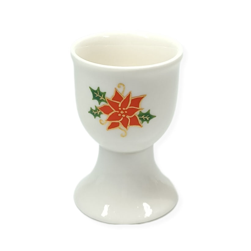Egg Cup - Poinsettia design