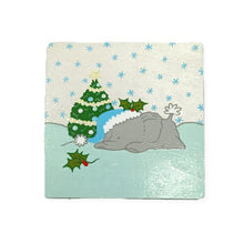 Christmas Elephant coasters - 4 colour options