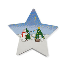 Polar Bear Christmas Star coasters