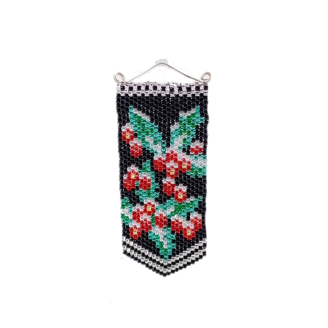 Holly Decoration - glass beaded