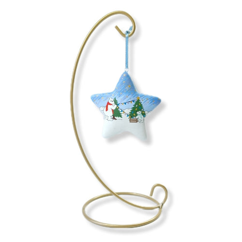 Polar bear Ceramic Star Bauble