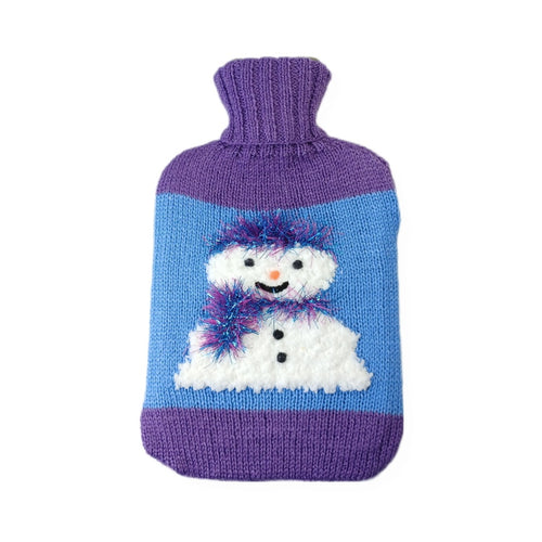 Hot water bottle cover - Snowman design