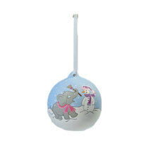 NEW Ceramic Bauble - Elephant/Snowman design 2 - 2 colour options
