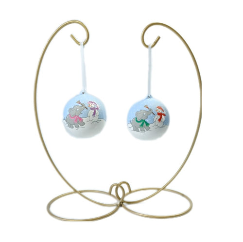 NEW Ceramic Bauble - Elephant/Snowman design 2 - 2 colour options