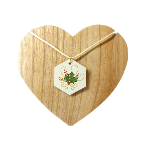 Wood Holly Necklace