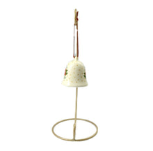 Ceramic Bell - Poinsettia design