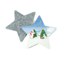 Polar Bear Christmas Star coasters