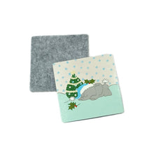 Christmas Elephant coasters - 4 colour options