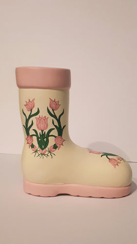 Welly boot planter - tulip design