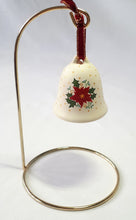 Ceramic Bell - Poinsettia design
