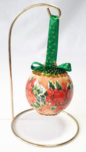 Sequin Bauble - Poinsettia and holly design