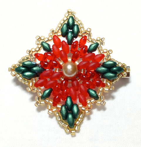 Poinsettia Brooch  - 2 Colour options