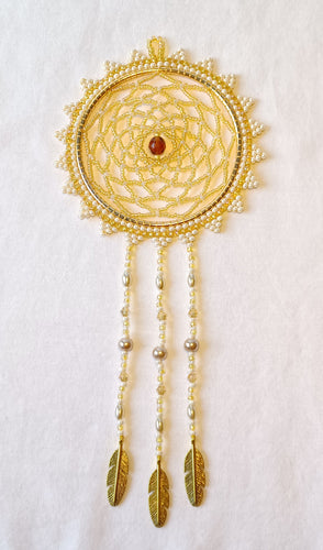 Cream and Honey Dream Catcher - Small