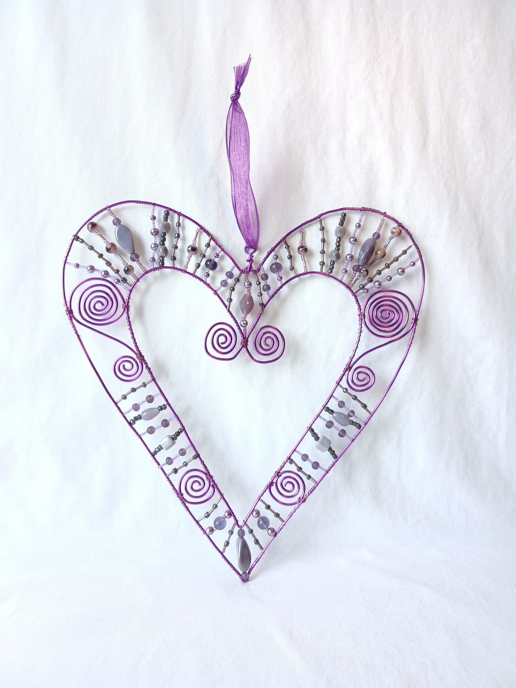 Heart Wall Hanger - Large - Purple