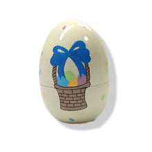 Wood Egg tiny trinket box - Easter basket design