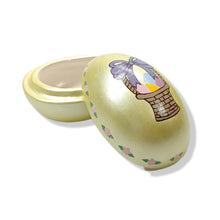 Ceramic Egg Trinket Box - Easter basket design