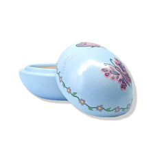 Ceramic Egg Trinket Box - Butterfly Design