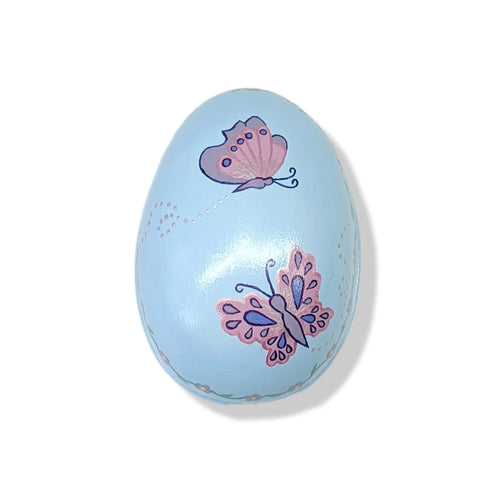 Ceramic Egg Trinket Box - Butterfly Design