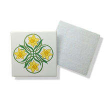 Tile coaster - Daffodil design