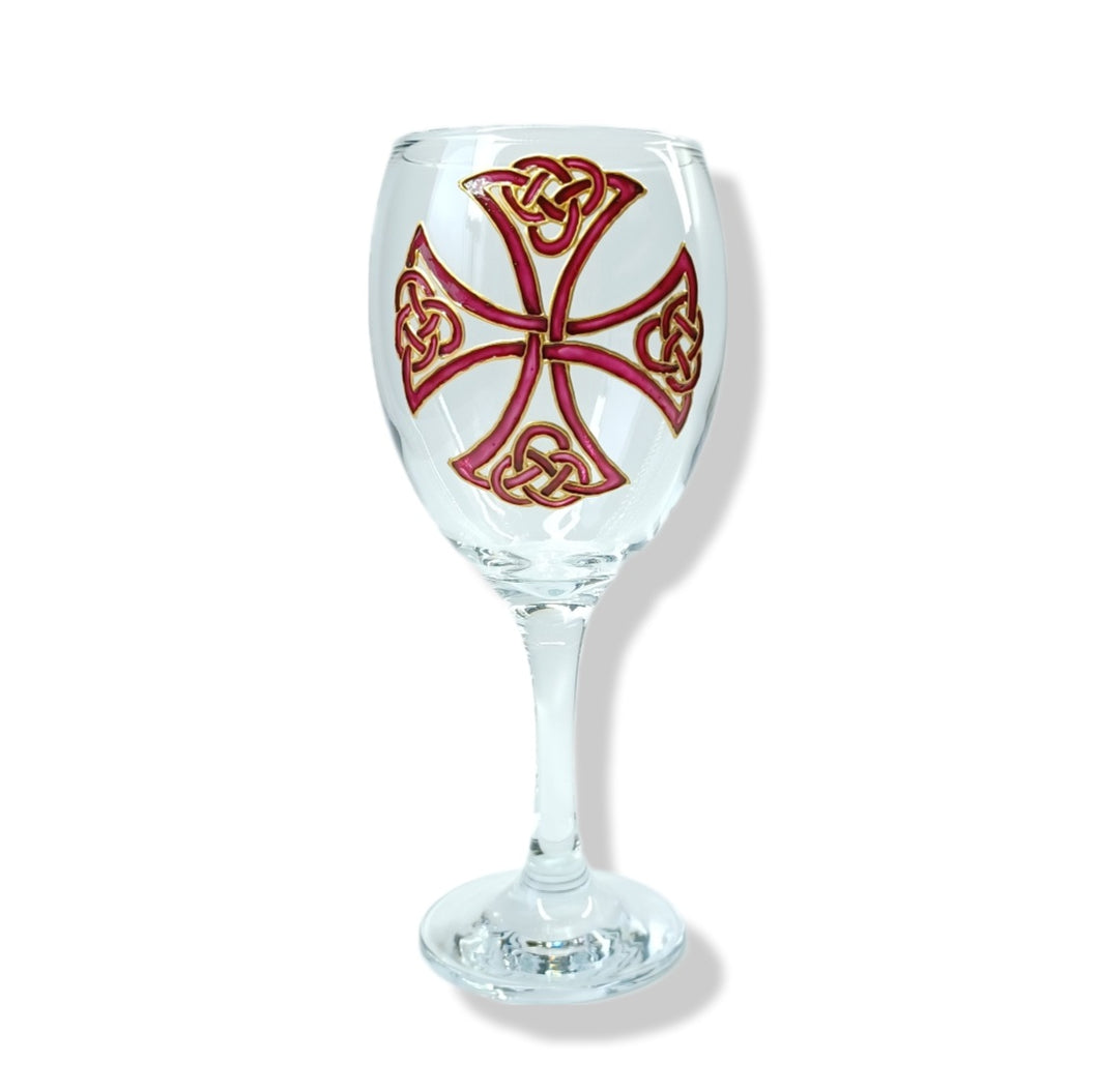 Wine Glass - Celtic design
