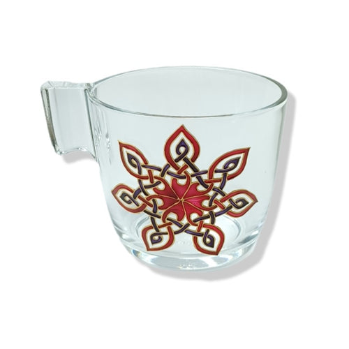 Glass Tea Cups - Celtic design