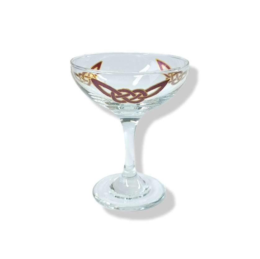 Vintage Champagne Glass - Celtic design