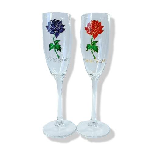 Rose Champagne flute